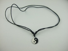 New Tibetan Silver yin yang Pendant Necklace Choker Charm Black Adjustable Cord Factory Price Handmade Jewlery