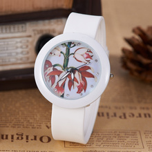 Women Red Flower & Fashion Brand Wristwatches Jewelry New Arrival Luxury And Modern Germany & France Style Couple Watches 102-6