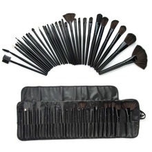 2 Colors 32 pcs Superior Professional Soft Cosmetic Makeup Brush Set Kit Pouch Bag Case Woman
