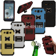 Hot New For Samsung Galaxy S3 i9300 Hybrid Beer Bottle Opener Mobile Phone case Hard Defender 3 Layer 4 Parts Stand Case Cover