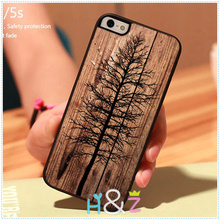 Rustic Wood Bare Tree Dark Wood Hard Skin Mobile Phone Cases Accessories for iPhone 5s 5