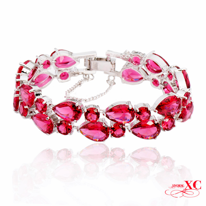 -Sexy-Fine-Jewelry-rose-colored-Sapphire-AAA-Zircon-14KT-White-Gold ...