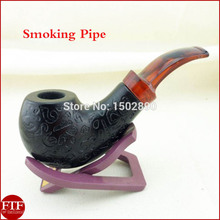 Durable Wooden Enchase Carved Tobacco Cigarettes Cigar Pipes Smoking Pipe Gift