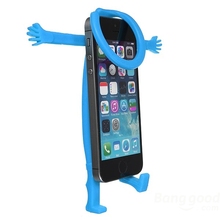 sweetgirl Flexible Human Shape Silicon Car Stand Holder Cover case for iphone Smartphone