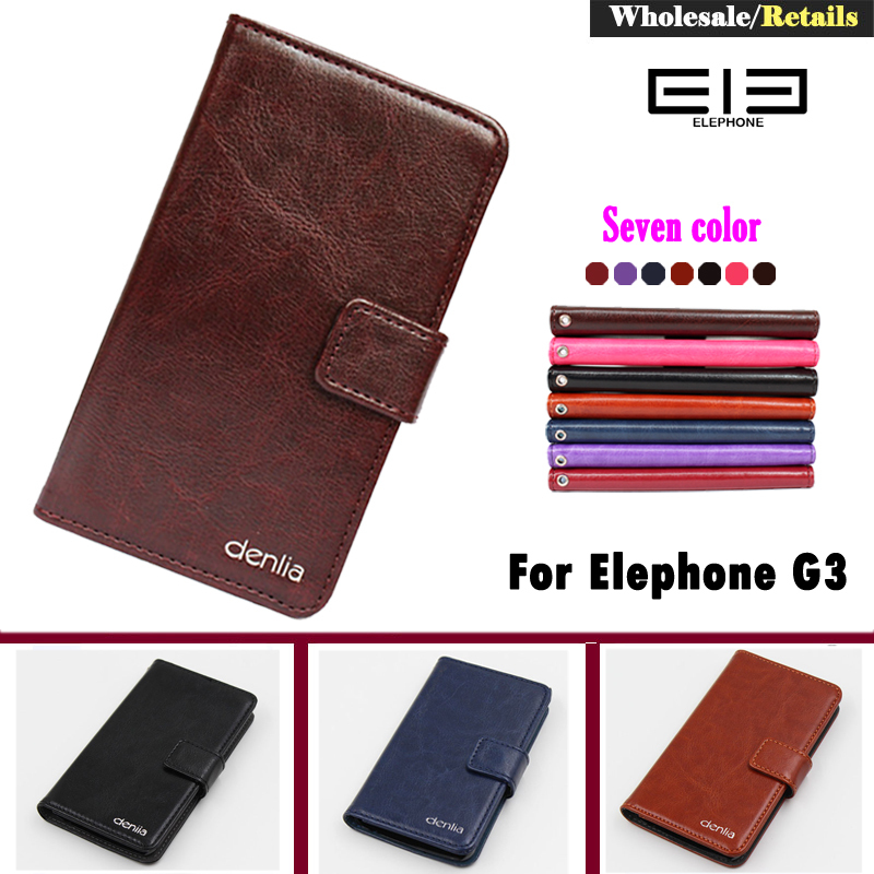 2015 Elephone G3 Case 7 Colors Dedicated Genuine Leather Smartphone Pouch Case Cover For Elephone G3