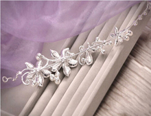 2015 Fashion Crystal Pearl Flower Party Wedding Hair Accessories Bridal Headband Tiara Headwear Silver Plated ZXC75
