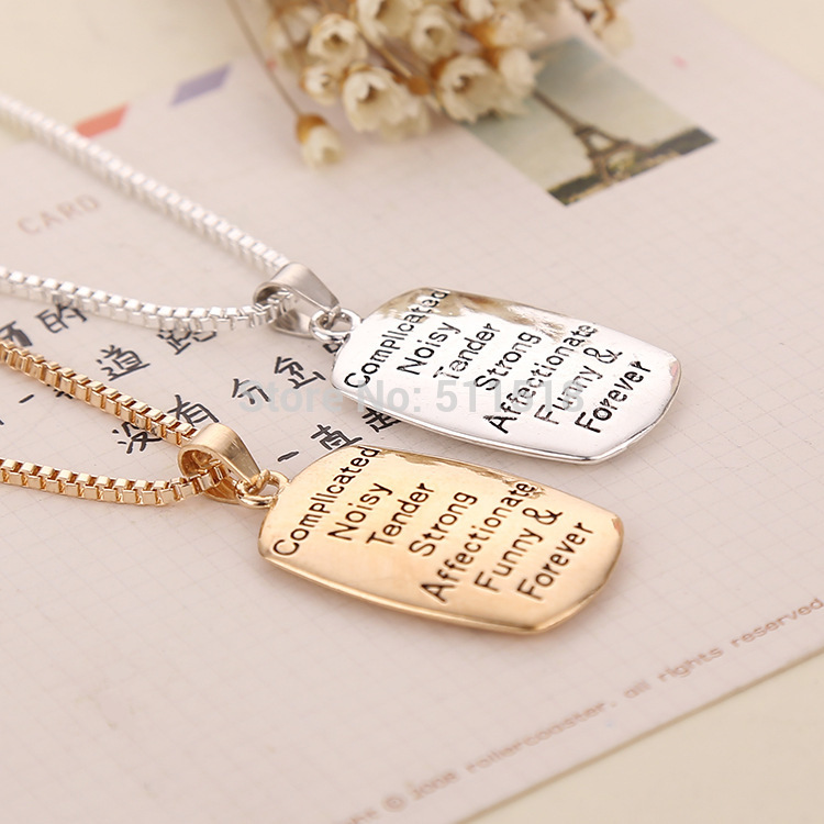 High quality simple The Love between A Mother Daughter is the mother daughter necklace free shipping