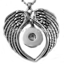 G00106 newest angel wing snap button jewelry pendant for 18mm button
