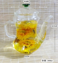 300ML Glass Teapot Blooming Tea Chinese Heat Resistant Glass Teapot Set Craft Teapot 300g With 1piece