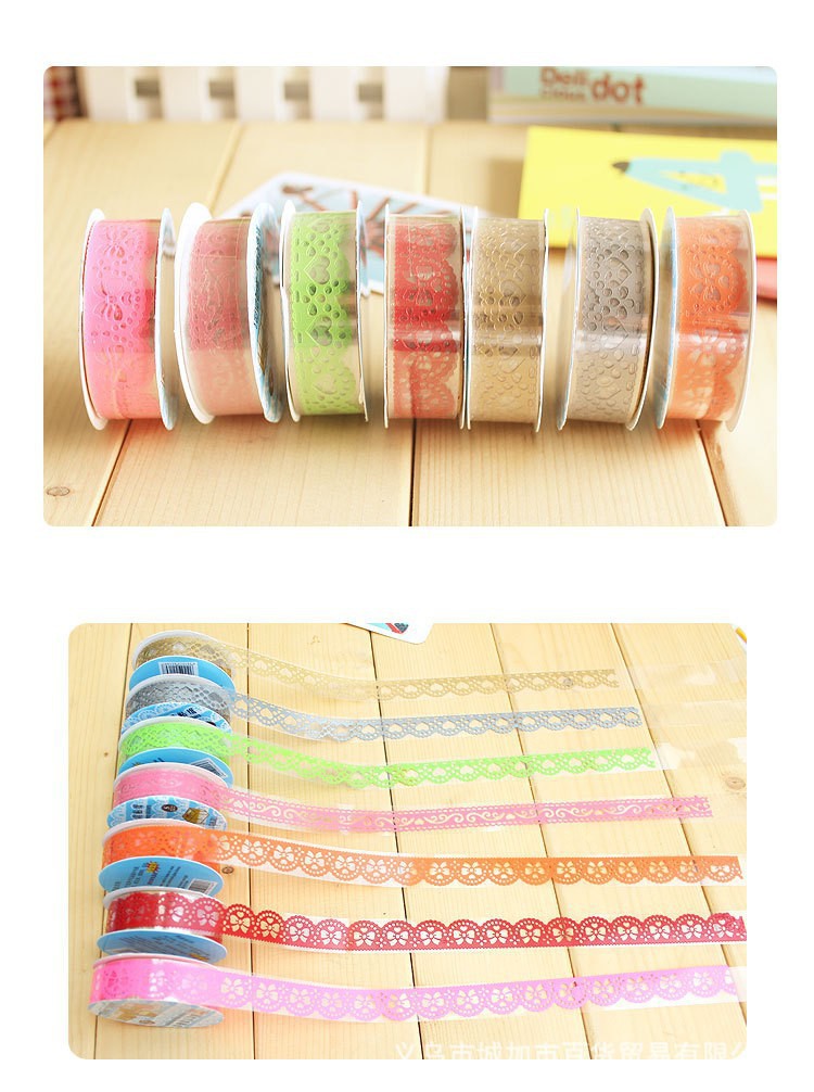 DIY Cute Colorful Kids Photo Props Lace Flower Tape for Scrapbook Decor Photo Albums Accessories Free