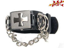 Creative gift jewelry punk man bracelet watch, the Korean version of the cross personality styles, stainless steel shell