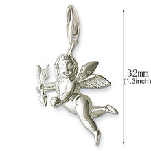 Silver Cupid Pendant with arrow High quality silver charm pendant necklace for women Fashion silver jewelry