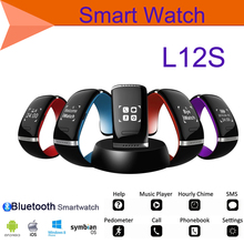 2015 Smart Wristband L12S OLED Bluetooth Bracelet Wrist Watch Design for IOS iPhone Samsung & Android Phones Wearable Electronic