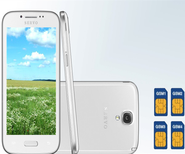 SERVO GALAXY S4 V5555 4 0 Quad SIM Cards MTK6592 PDA Mobile phone Support multi language