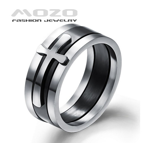 Wholesale 2015 new fashion fine jewelry cool men cross titanium steel rings creative accessories male personalized