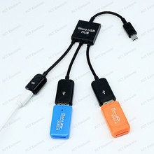 3 in 1 Micro USB Male to Micro USB Female and Double USB 2 0 Female