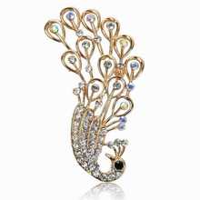 Fashion Jewelry for Women Gold Plated Crystal Bowknot Bridal Brooch Wedding Dress Breastpin Pin Up Brooches