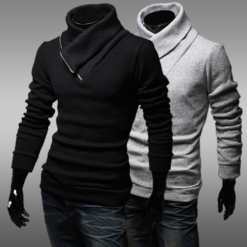 Size M CCL New Fashion Cotton Zipper Mens Sweaters Luxury Brand Men Sweater Long Sleeve Slim