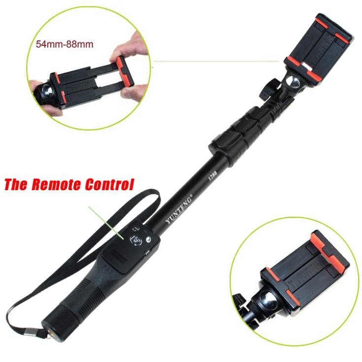Bluetooth Remote Shutter Telescopic Handheld Tripod Monopod With Clip For iPhone Sport Camera For Gopro Hero
