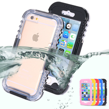 Crystal Clear TPU Plastic Underwater Diving Hard Case For Apple iPhone 6 4.7 inch Water Proof Phone Bag For iPhone 6 Plus 5.5