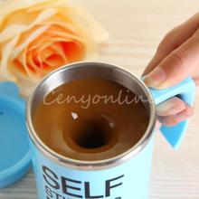 Good Promotion 3 colors Creating Stainless Steel Electric Lazy Self Stirring Mug Automatic Mixing Tea Coffee