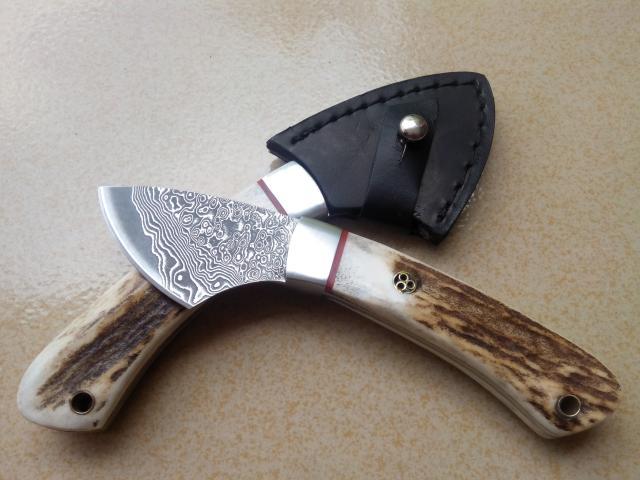 58HRC Damascus steel knife animal bones Antlers handle knife The collection aloes knife Spices knife Outdoor