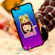 Cute Funny Emoji Queen Print On Hard Skin Mobile Phone Cases Accessories for iPhone 6 6