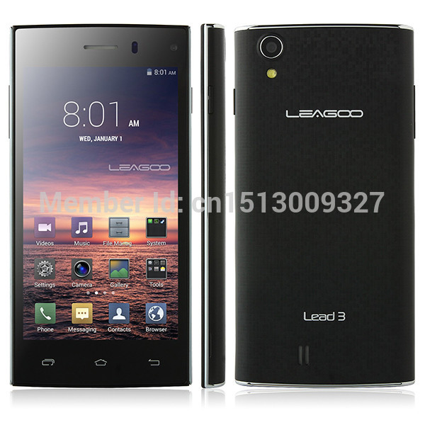 New Original LEAGOO Lead 3 Quad core 4 5 inch MTK6582 1 3Ghz Smartphone ROM 4GB