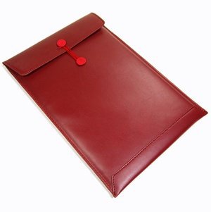 PU synthetic faux leather 11 6 11 inch Red Laptop notebook computer MESSENGER envelope case bag