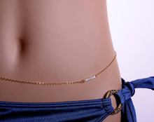 2015 Fashion accessories Body Belly Chains Sexy simple double waist chain tassel body chain necklace for