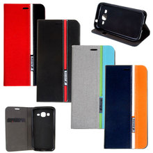 New Fashion Note Book Brand Leather Flip Mobile Cell Phone Case Cover For Samsung Galaxy Core