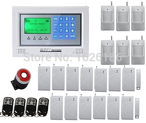 DHL freeshipping GSM wireless home security alarm system Intelligent Mobile Call GSM Alarm System Auto Dial