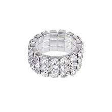New Arrivals 2015 3 Stk Elastic Silver Tone 3 Row Crystal Rhinestone Toe Ring Bridal Jewelry