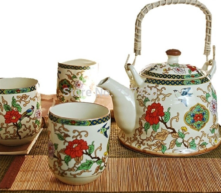New 2015 Drinkware 7pcs set tea tools one teapot 1000ml six tea cup 220ml ceramics cup