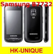 Original Ublocked Samsung B7722 Cell phones 3G bluetooth 5MP camera wifi dual sim card one year warranty free shipping