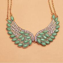 C118 wholesale fashion jewelry Cupid Angel Wings set rhinestone necklace with Rhinestone necklace