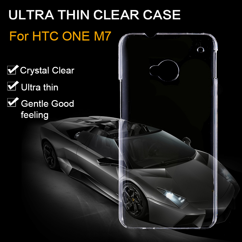 M7 Cases Luxury Super Slim Crystal Clear Hard Plastic Phones Case For HTC One M7 801E