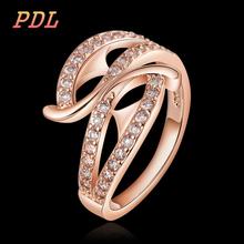 PDL Brand rings Famous brand tungsten ring beautiful rose gold pearl ring
