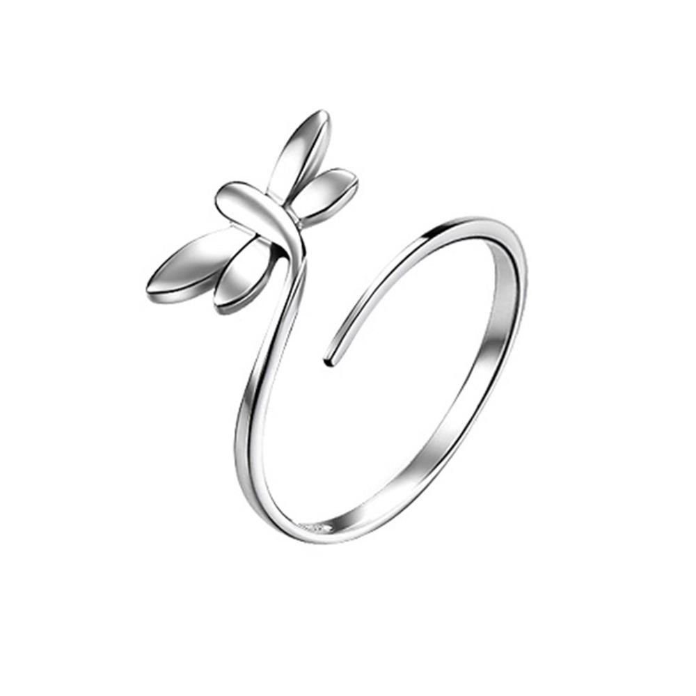 new fashion 925 sterling silver rings lovely Dragonfly rings opening rings for women 2015 vintage wedding