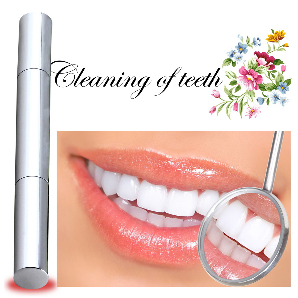 Tooth whitening white pen cleaner powder teeth stains plaque surface cleaning