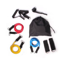 9 Pcs set 45Pound Pull Rope Yoga Resistance Exercise Gym Fitness Latex Tubes Workout Bands Elastic