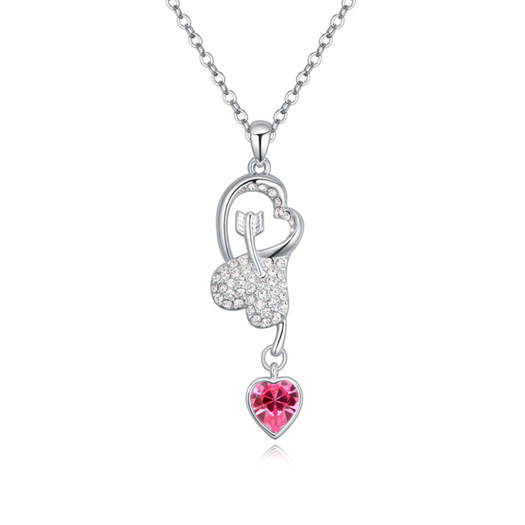 T112986 AAA grade crystal necklace Cupid Arrow Rose 