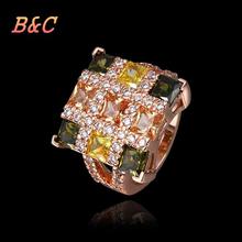 B C Brand wedding rings European style tungsten ring hot sale yellow gold ring