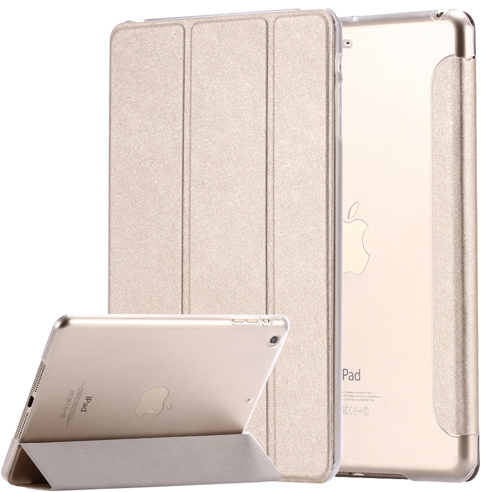 For ipad6 Transparent Clear Leather Cover for ipad Air2 Tablets Accessories Luxury Stand Smart Case for