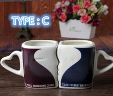 Lovers Kiss Valentine Cute Couple Mugs Will Change Color Changing Cups