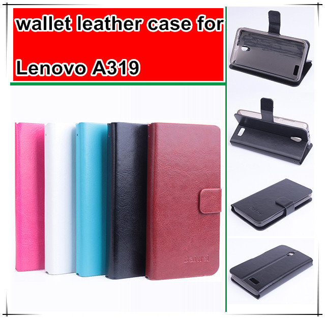 Lenovo A319 leather case original Baiwei flip pu leather phone cover ...