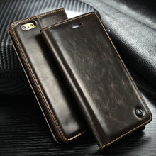 CaseMe Wallet Leather Case For iPhone 6 Plus Unique Manget Function Flip leather case