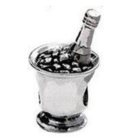 Free Shipping 1pc 925 Silver Bead Charm European hampagne Wine Silver Bead Fit pandora Bracelet H584