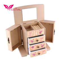 2015 New Arrival Butterfly Flower Wooden Large Jewelry Box Closet