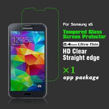 Clear Tempered Glass Screen Protector Cover 0.4mm 9H Hardness for Samsung Galaxy S5 i9600